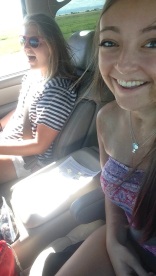 My friend Katie (not the one who help create the blog) and I on the car ride to Warped Tour. So much excitement!